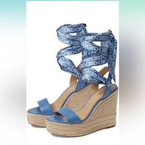 NIB MICHAEL Michael Kors® Esme Wedge Espadrille French Blue